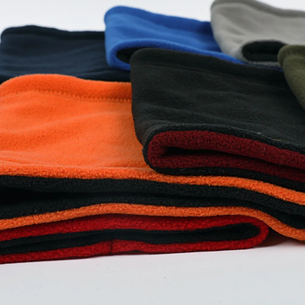 Однотонный теплый шарф унисекс флисовые вязаные шарфы двусторонний женский