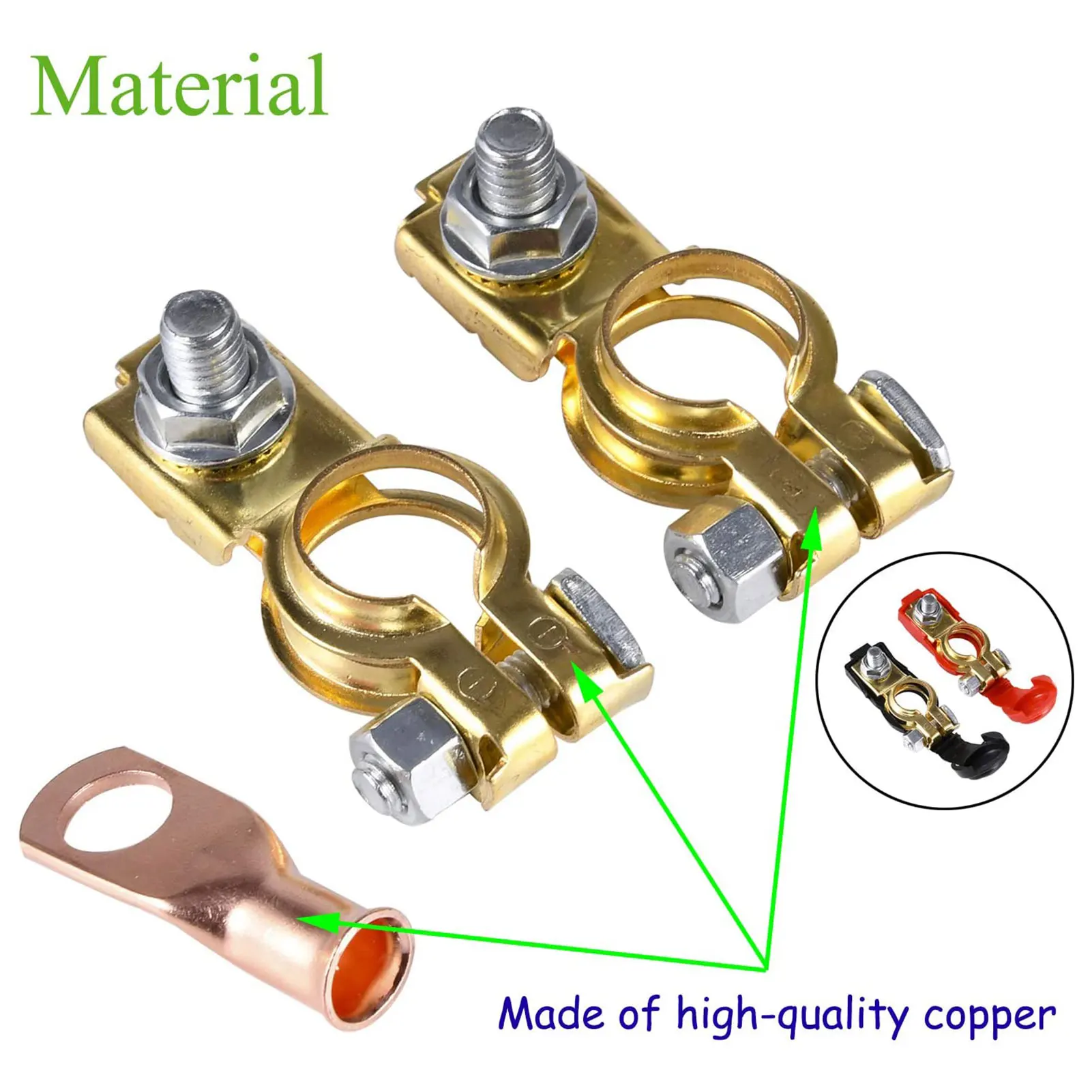 

2021 Auto Car Battery Terminal Connector Battery Quick Release Battery Terminals Clamps Cap Clips Universal Car Accessories