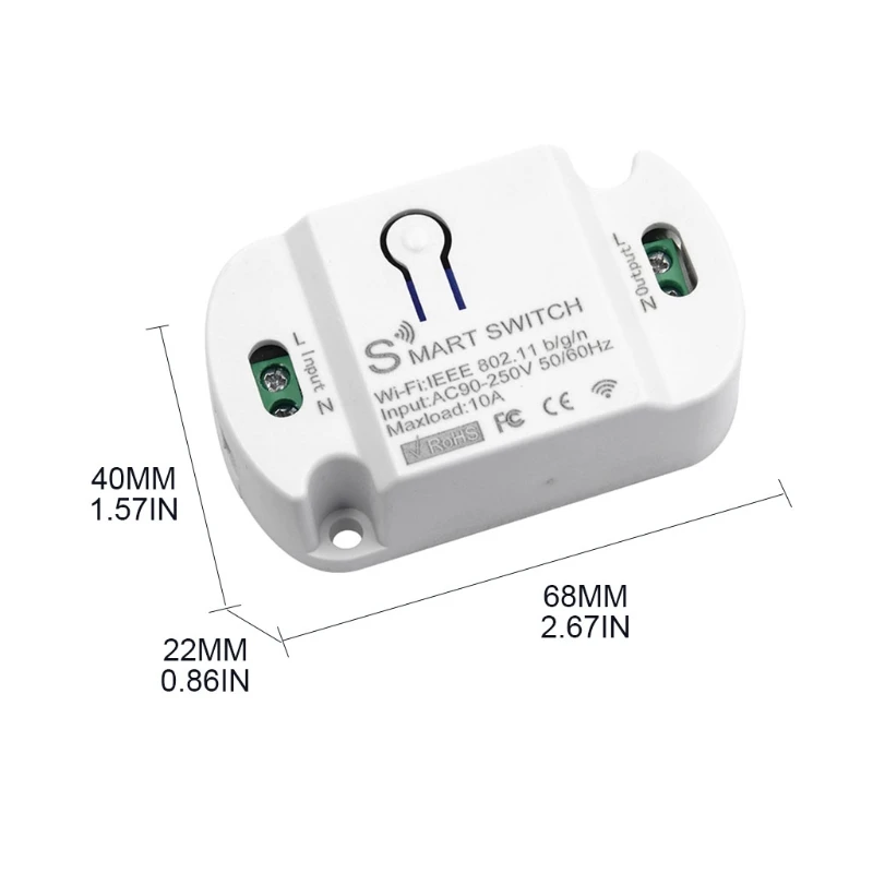 

Y1UD Wifi Intelligent Break Device TP-Link Smart Controlling Device Wifi Smart Switch Compatible with Google-home Echo 10A