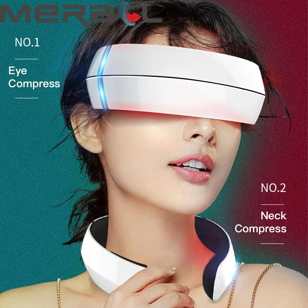 

Two Modes Smart Eye Massager Electric Cervical Spine Vibration Massage Massager Relax Heat Compress Reduce Strain Relief Pain