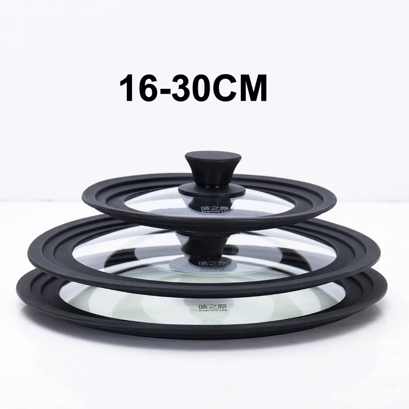 Стеклянная крышка для приготовления пищи из силикагеля силиконовая кастрюля