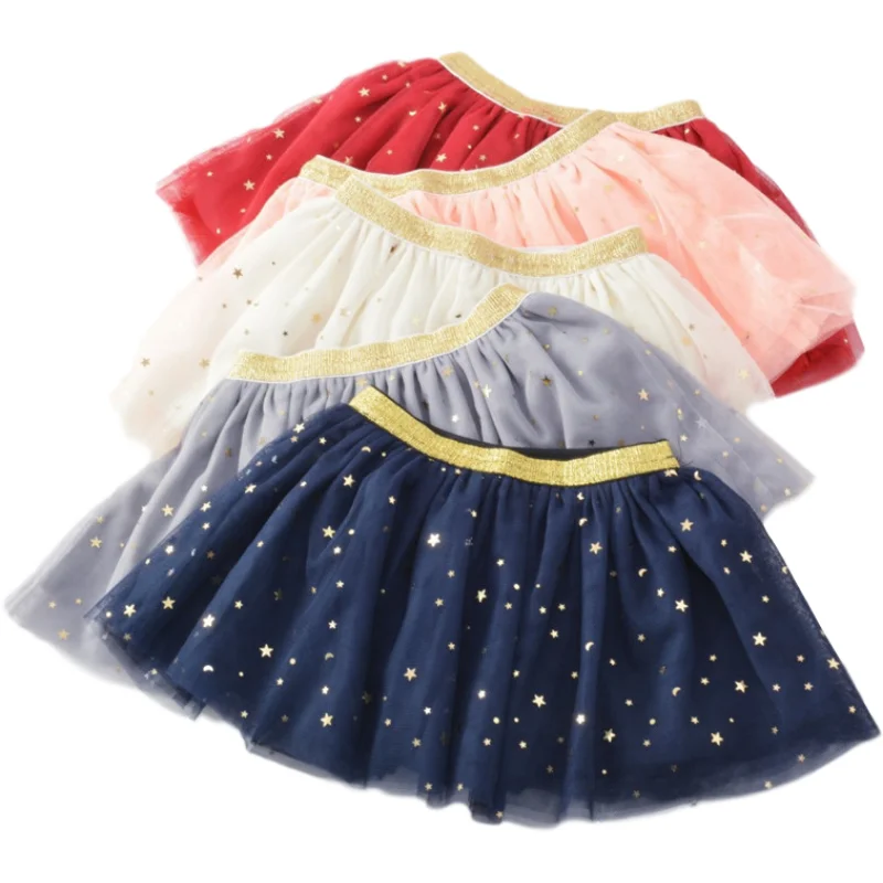 Юбка пачка для маленьких девочек юбка со звездами и хлопковой подкладкой