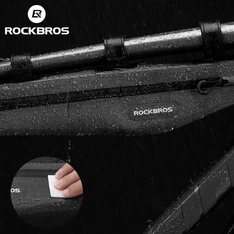 

ROCKBROS Bicycle Bag Waterproof Front Tube Triangle 1.5L Big Capacity Parcel Ultralight Scratch-resistant Road Bike Accessories