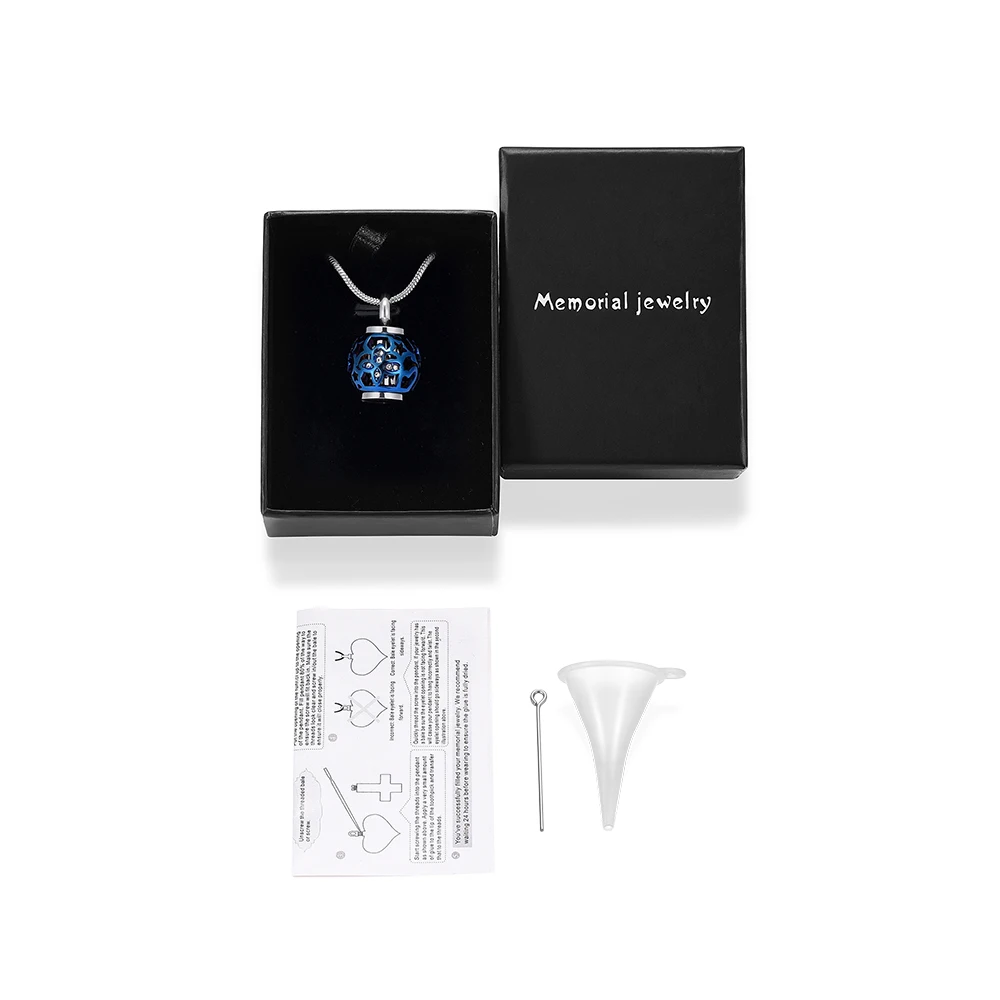 

Lantern cremation jewelry for ashes engravable memorial urn Necklace