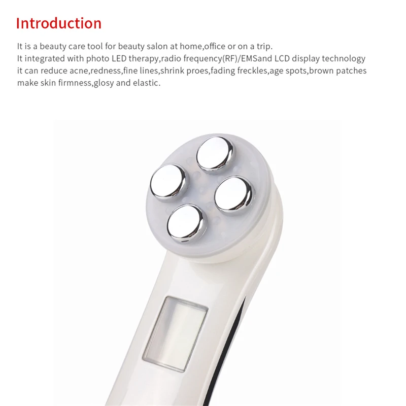 5 в 1 светодиодный фотонный терапический аппарат для подтяжки кожи лица и