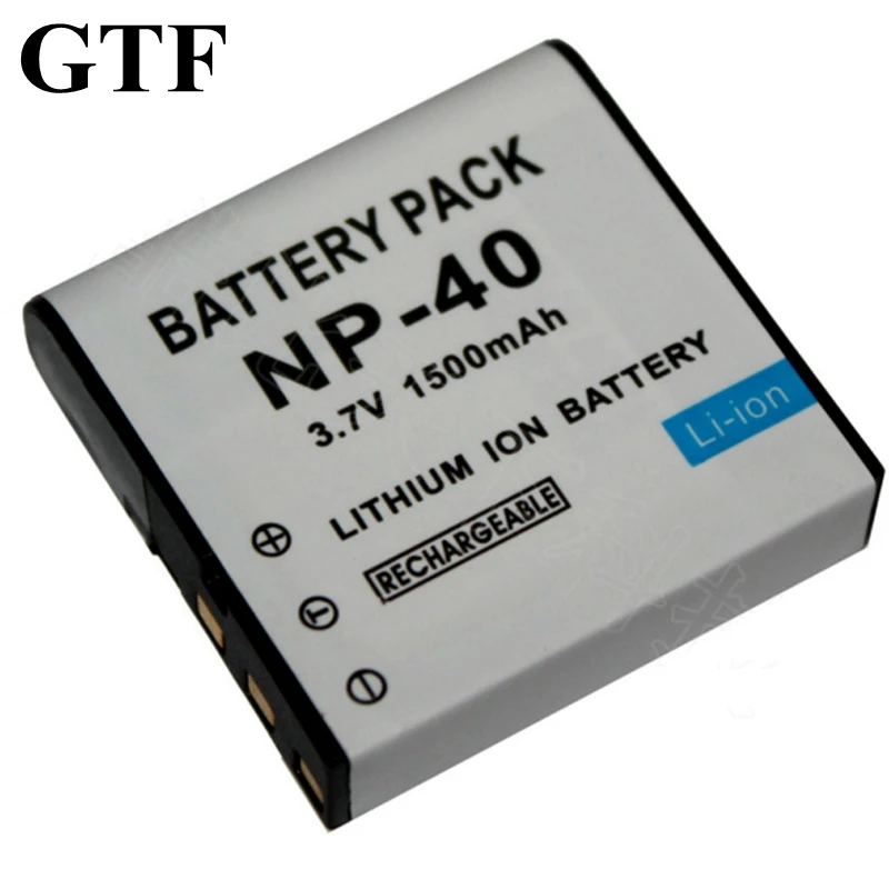 

GTF 3.7V 1500mAh Digital Camera Battery CNP40 NP-40 For EXP Z1050 Z750 Z1000 Z1200 Z1080 Z30 Z40 Z50 Z55 Z57 FC100 Z700 Z600