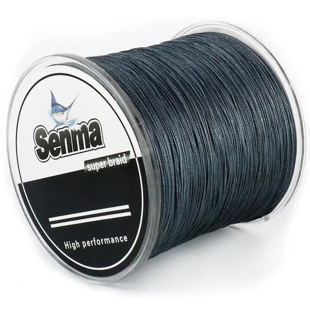 Senma 8X300 м, 500 м, 1000 м, PE леска, 8 нитей, плетеная леска, 10-100 фунтов, многофиламентная леска, гладкая