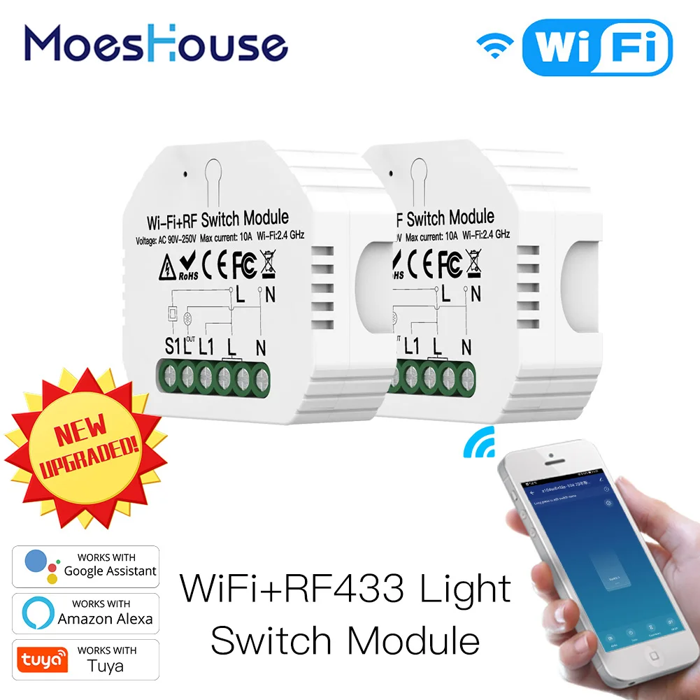 Wi Fi умный светильник переключатель Diy выключатель модуль приложение Smart