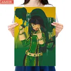 Аниме Моя геройская Академия, персонаж ацуй Юй, ретро постер из крафт-бумаги, декоративная картина для бара, кафе, 51*36 см