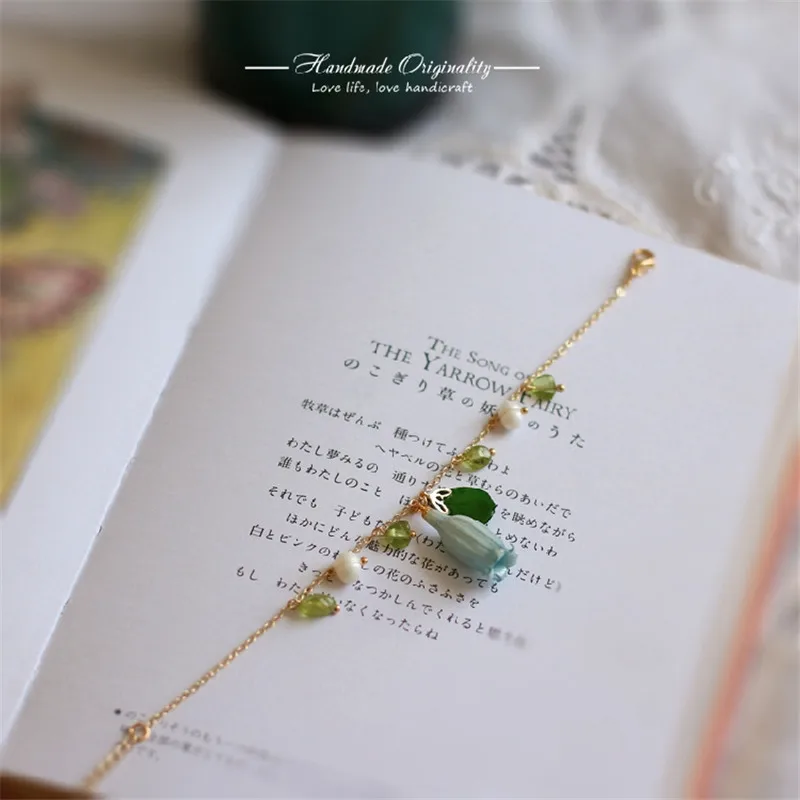 B03 003 Летний стиль вечный цветок простой браслет личность букет лилий