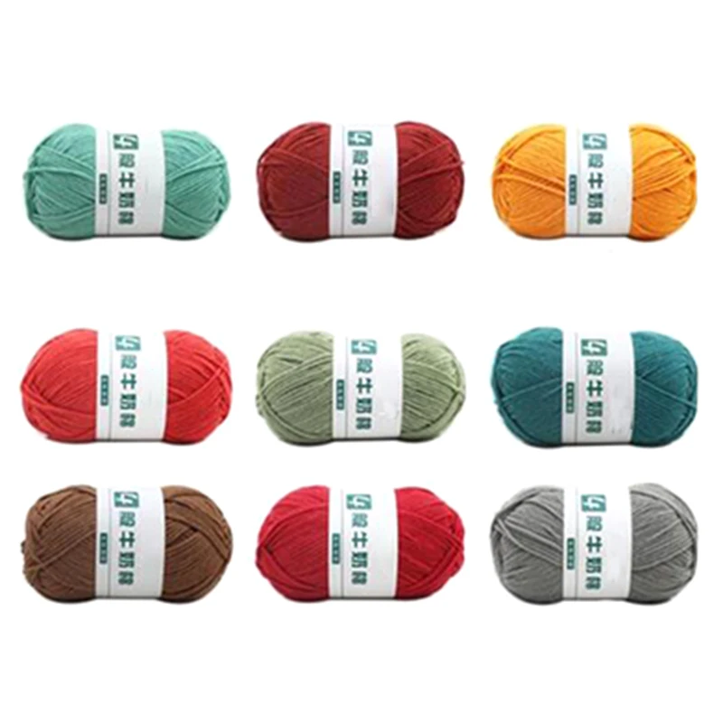 

Retail 36 Colors Crochet Four Strands Milk Cotton 4 Strands Milk Thread Cotton Yarn Ball of Yarn Crochet Thread Children's Wool