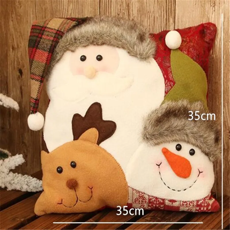 

35 X 35 Cm Christmas Cartoon Plush Animal Toy Snowman Christmas For Children New Year Christmas Birthday Gift