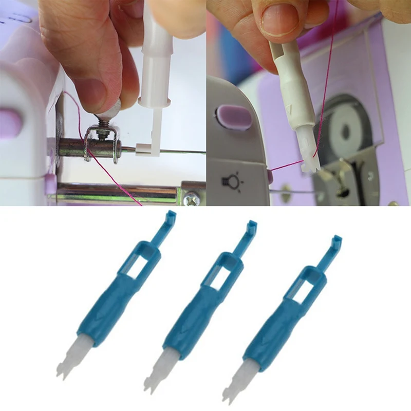 

3Pcs/set Sewing Machine Needle Threader Inserter Automatic Needle Threader Stitch Needle Threading Tool for Sewing Machine