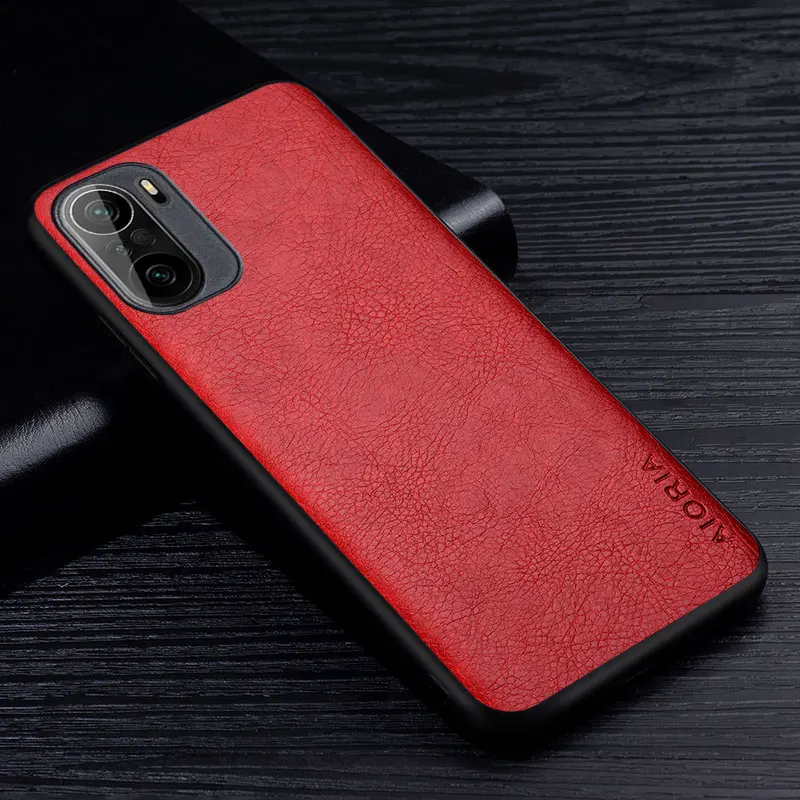 leather case for xiaomi poco f3 redmi k40 pro plus premium texture retro litchi pattern tpupu back cover for poco f3 phone case free global shipping