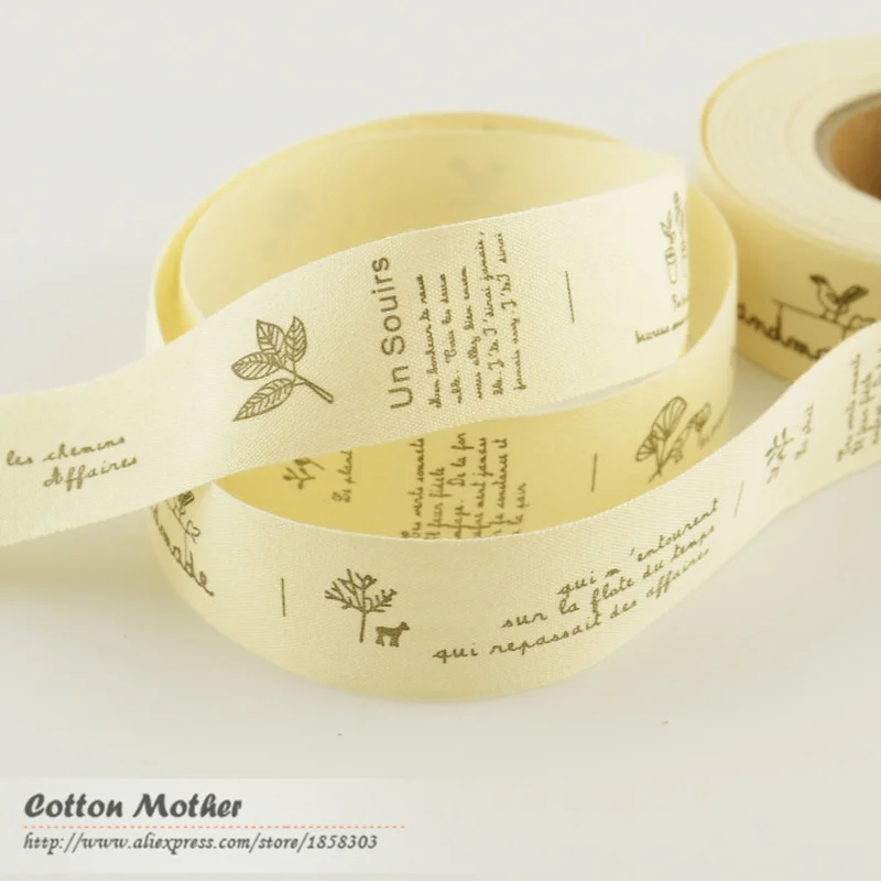 Бирки для одежды на заказ Booksew Etiquetas Ropa 2 5 см ширина бежевые этикетки тканые ярлыки