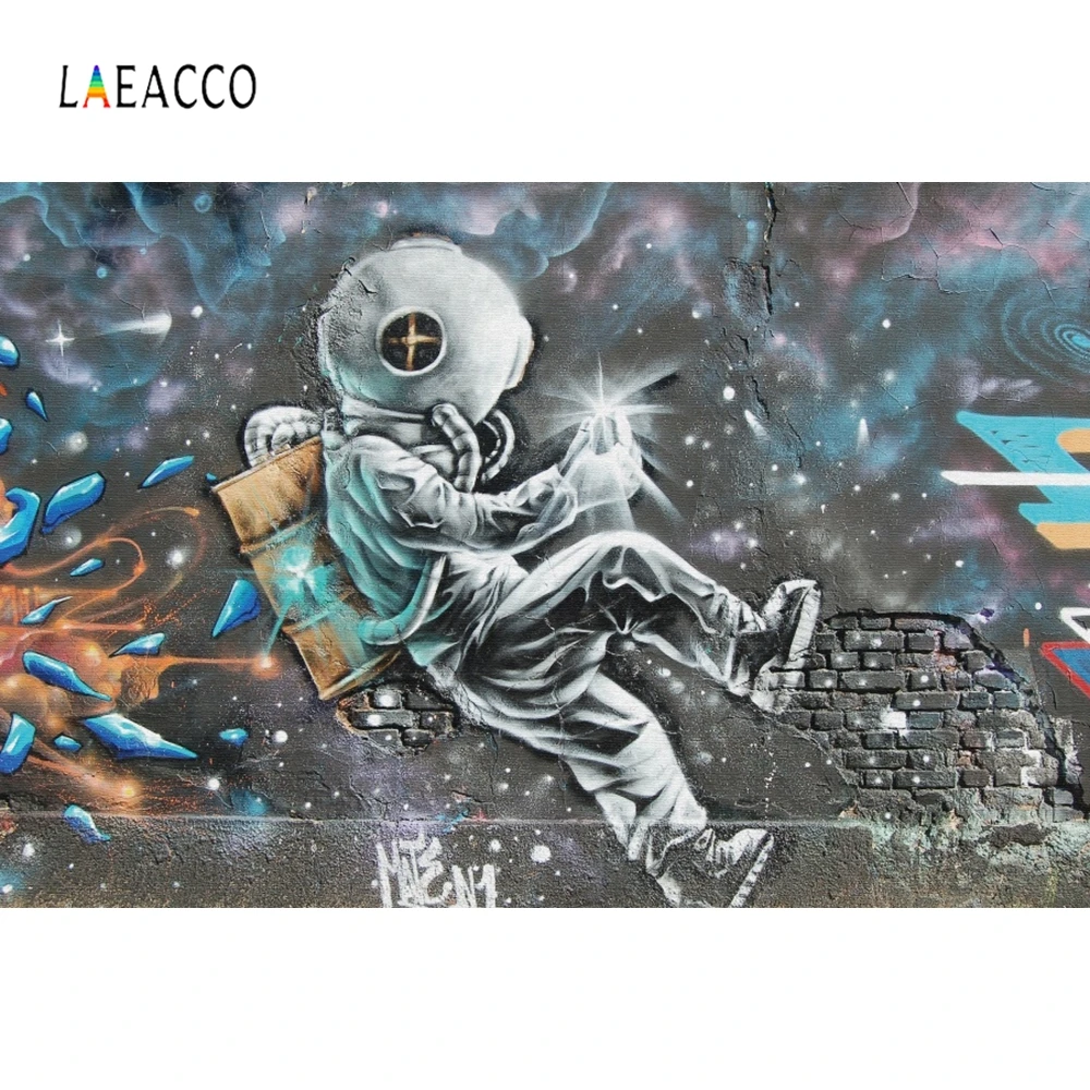 Laeacco граффити Космос астронавт фотографии фоны персонализированные вечерние