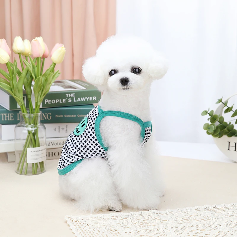 Улыбки для маленьких больших собак жилет Сезон лето футболка Мягкая маленькая