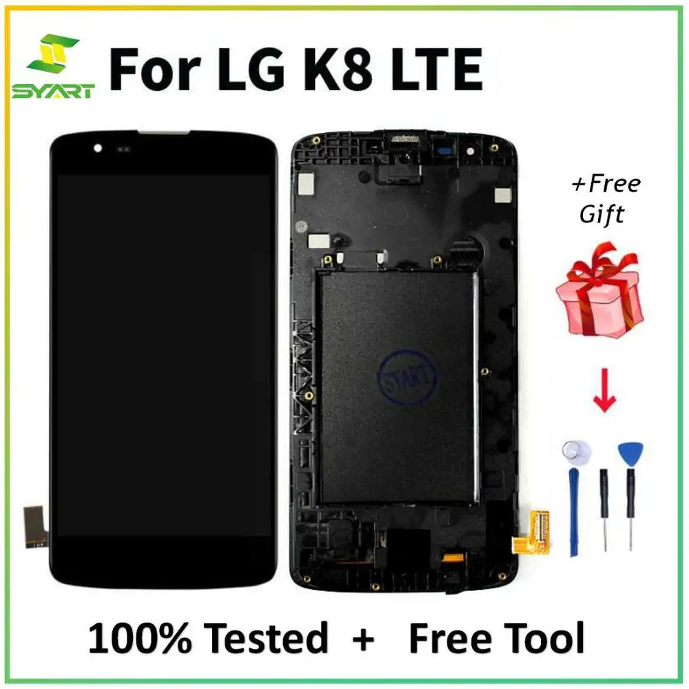 Для LG K8 LTE K350 K350N K350E K350DS ЖК дисплей с кодирующий преобразователь сенсорного экрана