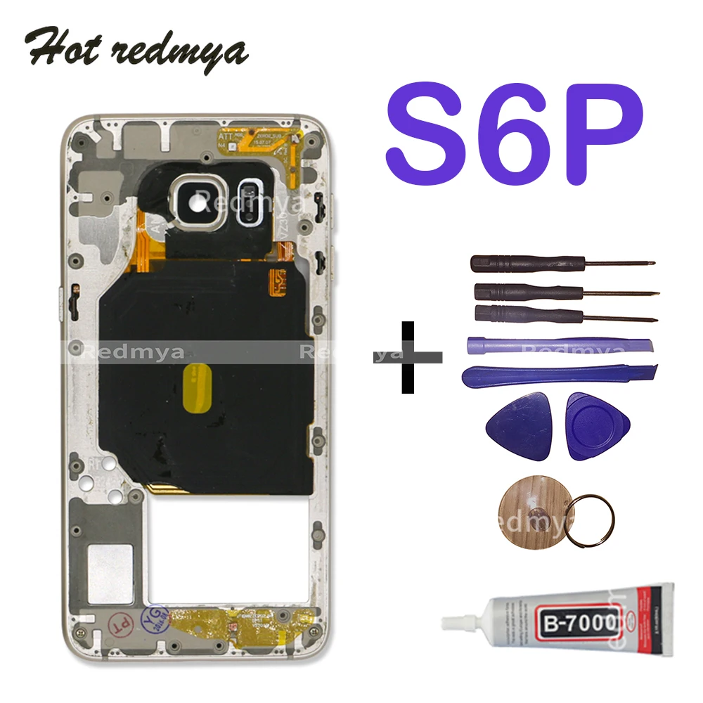 1 шт. средняя рамка для samsung Galaxy S6 edge plus G928F задняя шасси задней панели запасные