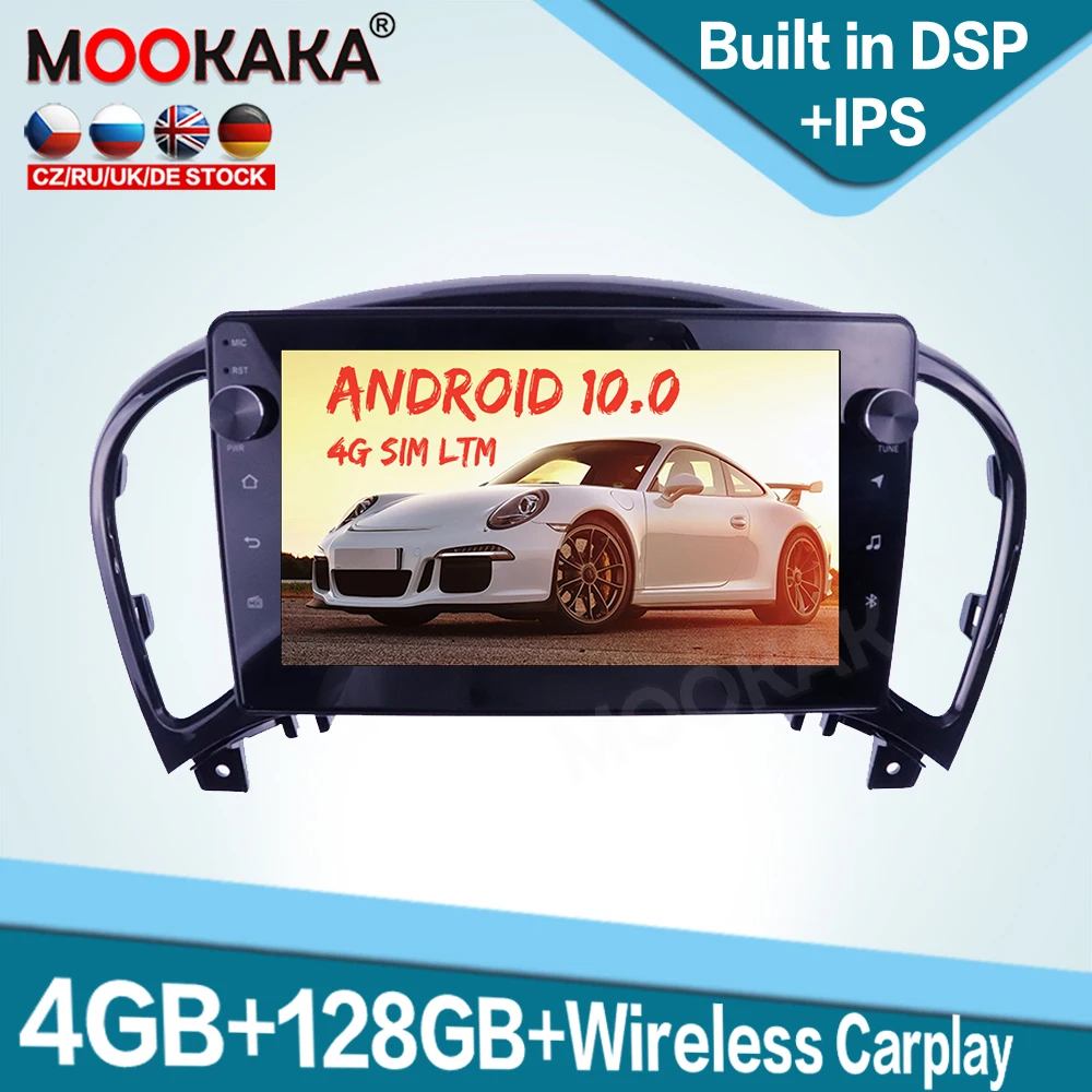 

128GB Carplay Android 10.0 Car Multimedia Player for Nissan juke 2013-2016 Auto Radio GPS Navigation Audio Stereo Head Unit DSP