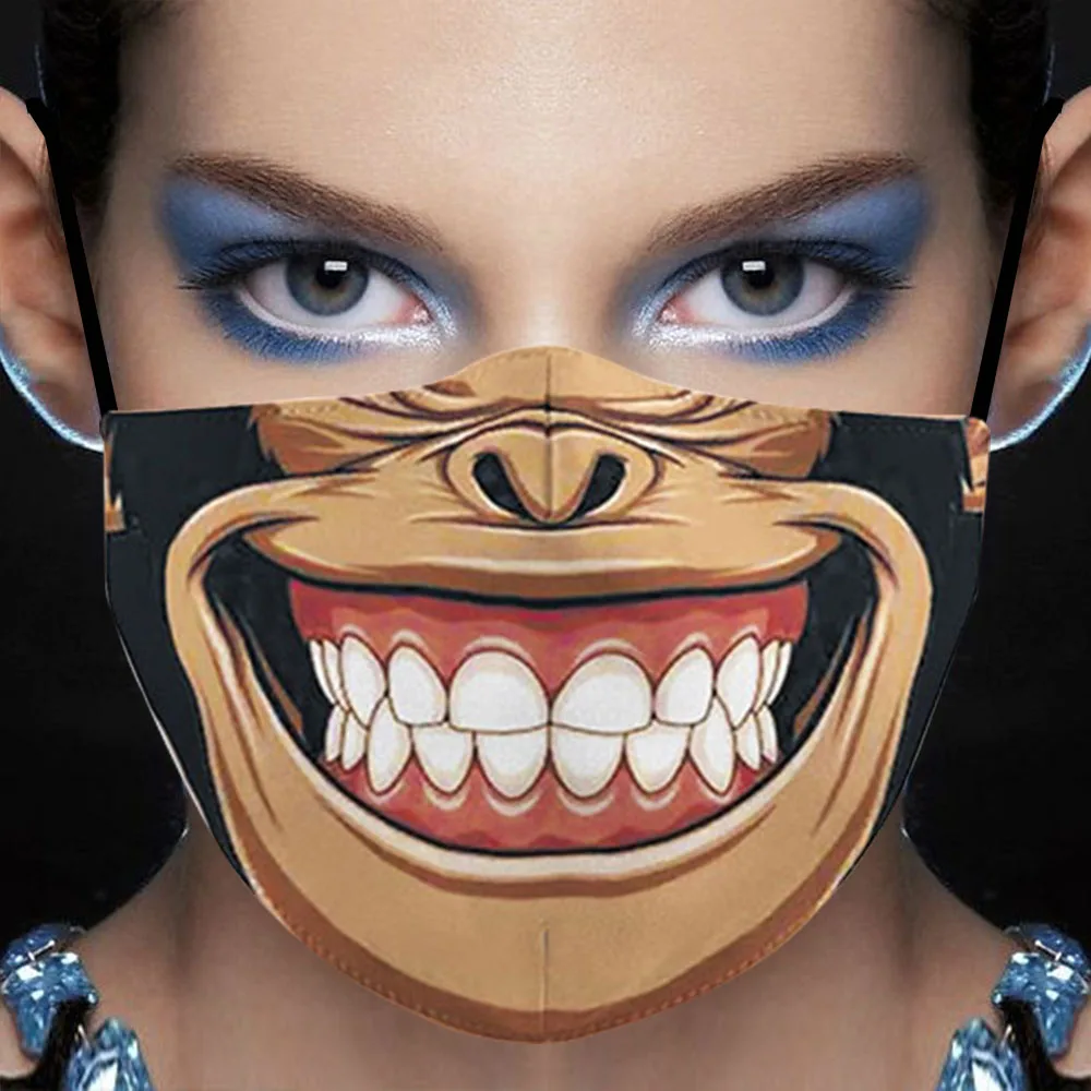 

Adult Cosplay Masks Animals Rabbits Dogs Monkeys Orangutans Mouth Face Towel Decoration Dustproof Reusable Women Men Cotton Mask