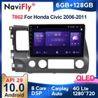 NaviFly 7862 QLED экран 1280*720 Android 10,0 для Honda Civic 8 FK FN FD 2005 автомобильное радио мультимедийный видеоплеер навигация GPS