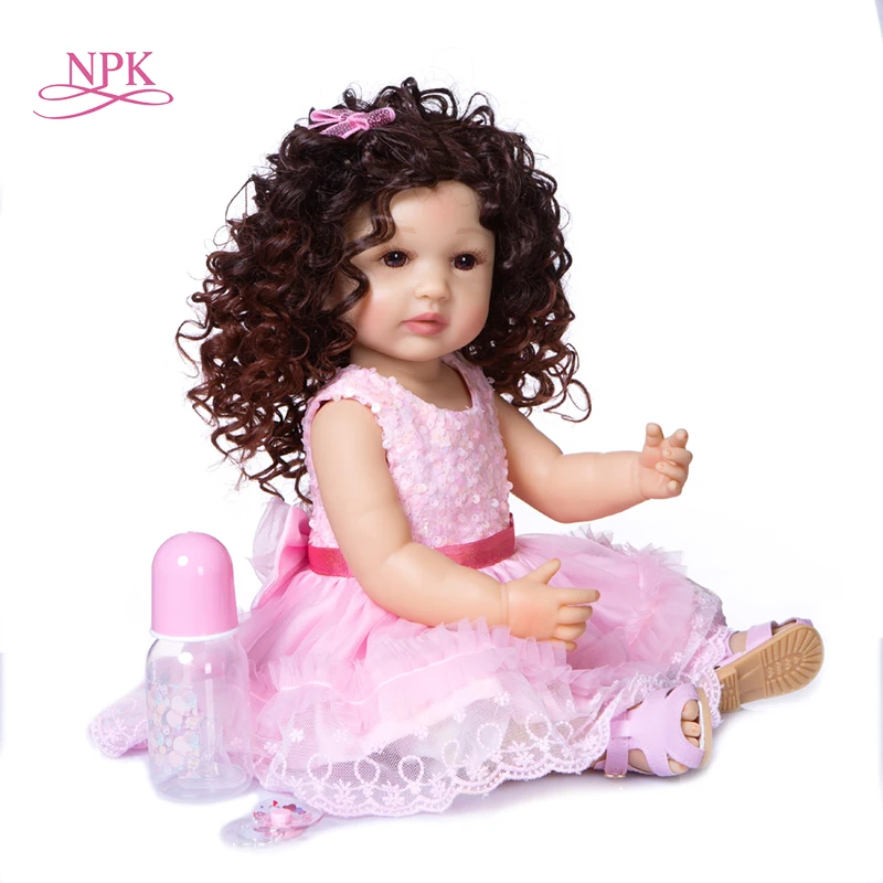 NPK 55 см всего тела мягкий силиконовый гибкий real soft touch reborn baby для детей ясельного