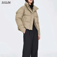 za womens winter coats 2021 khaki padded coat black cotton coats women puffer jacket parkas woman female quilted coats autumn