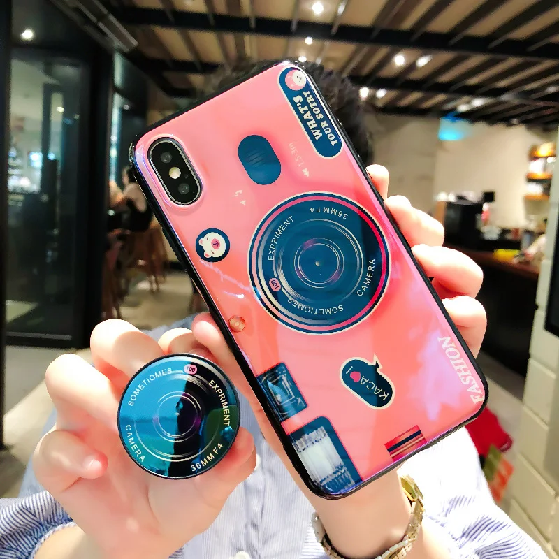 luxury phone holder case for xiaomi note 10 CC9 pro play max2 3 mix 2s 6 8 9 se 8lite pocophone f1 camera stand silicone cover |