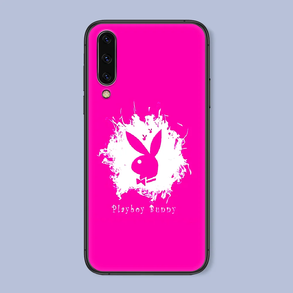 

Luxury fashion Playboy brand Phone Case For Samsung Galaxy A 3 5 7 8 10 20 20E 21S 30 30S 40 50 51 70 71 4G black Back Luxury