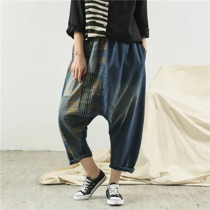 Мешковатые джинсы в японском стиле уличная одежда хип-хоп ковбойские джоггеры