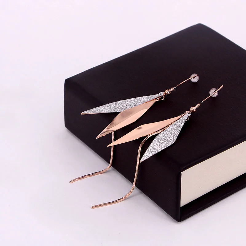 Серьги в виде колец ювелирные изделия из нержавеющей стали цвета розового золота