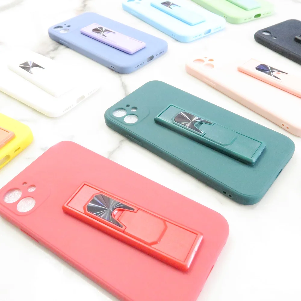 

Liquid Silicone Ring Holder Phone Case For IPhone 11 12 X XR 7 8 6 Magic Holder Car Desk Stand Case For IPhone XS 11 Pro Cover