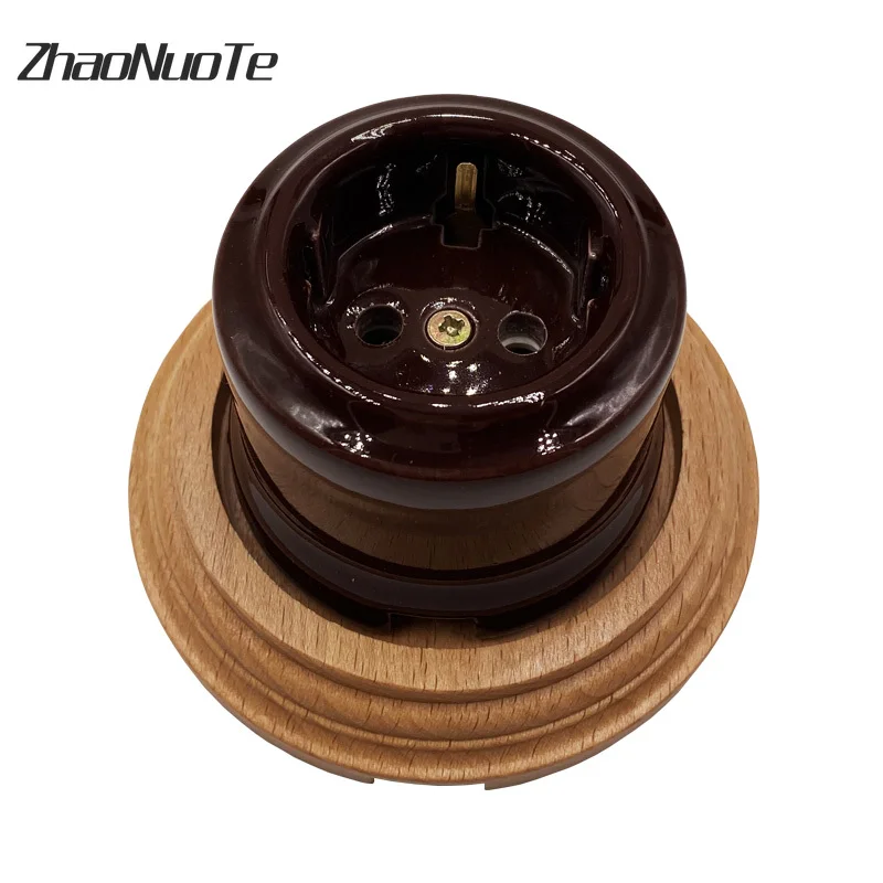 Высокое качество Ретро Европейская Керамическая электрическая розетка