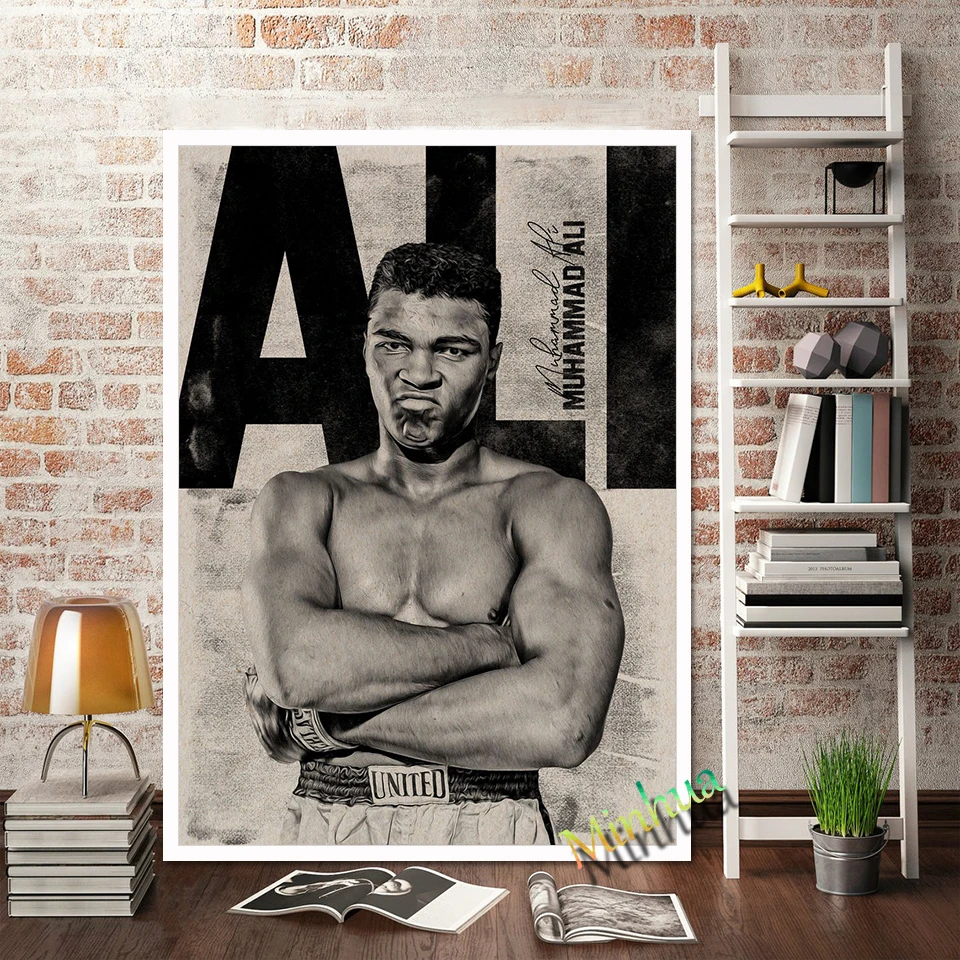 

Настенный ретро-постер с Мухаммедом Али, Картина на холсте, знаменитые боксеры, Вдохновляющие картины для гостиной, домашний декор, подарок