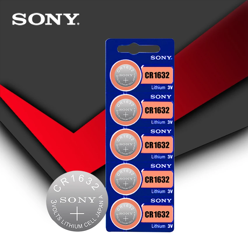 2 шт. Sony оригинальный 100% CR1632 кнопочный Аккумулятор для часов Автомобильный