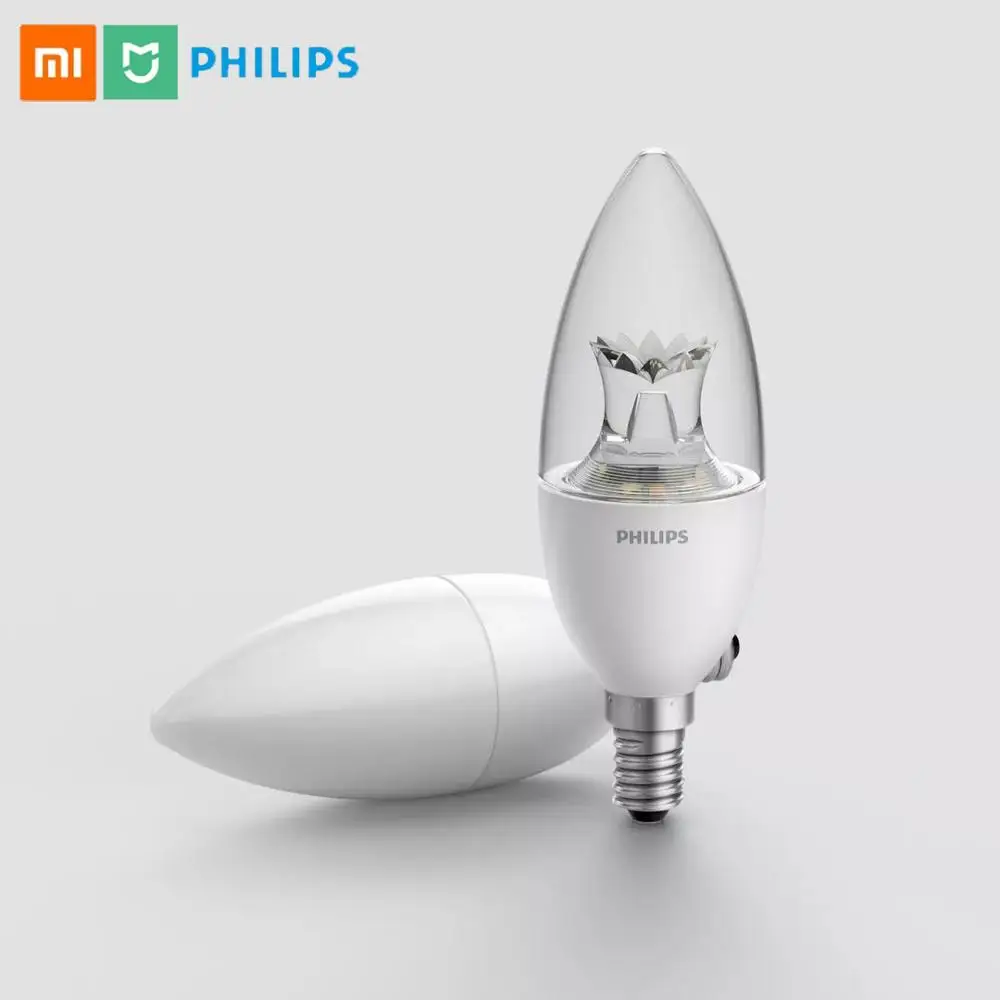 Xiaomi Mijia Smart LED Light Bulb Candle  WiFi E14 Dimmable PHILIPS Zhirui Lamp APP control Mi Smart Home Automation Device