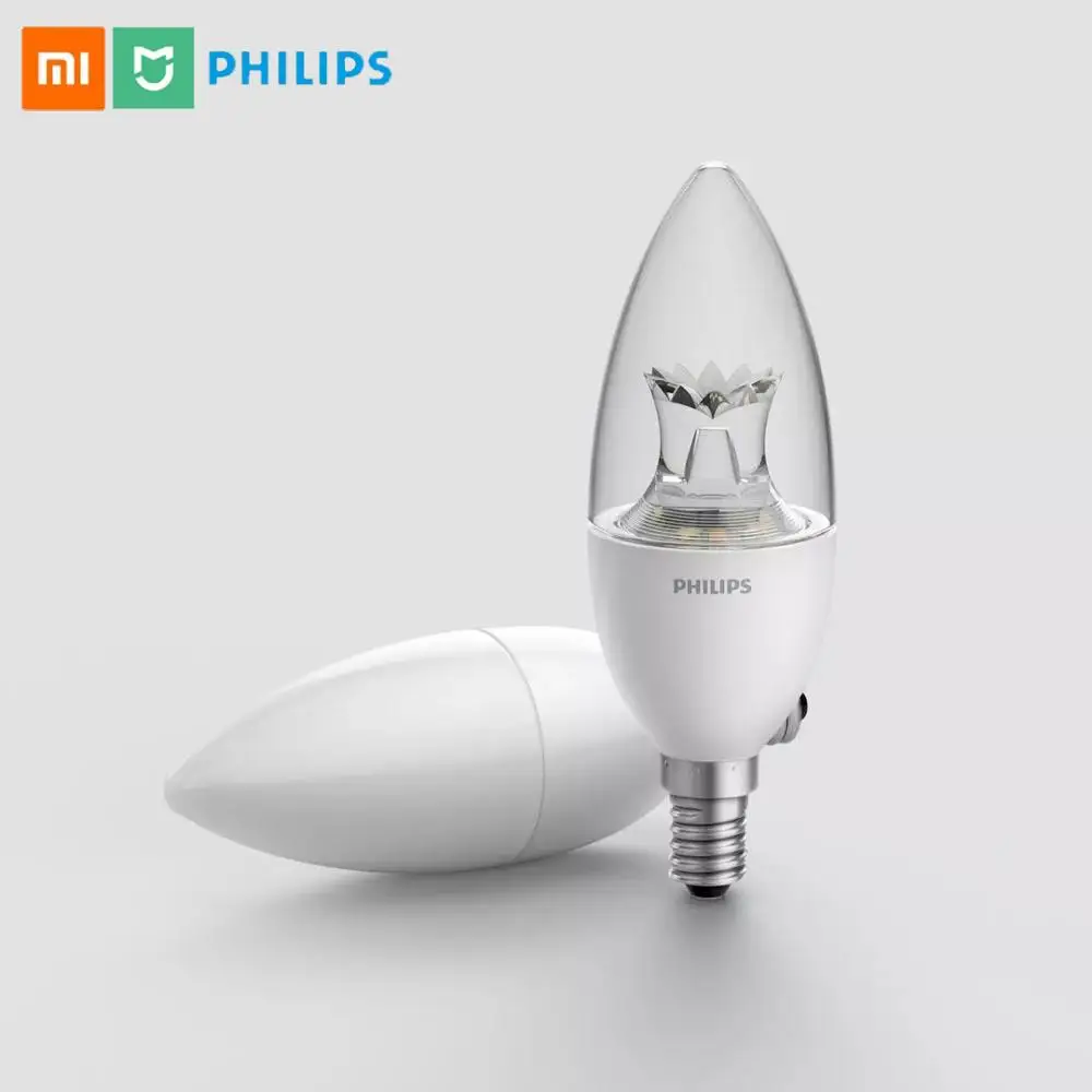 Умная светодиодная лампочка Xiaomi Mijia приглушаемый светильник с Wi Fi E14 лампа PHILIPS