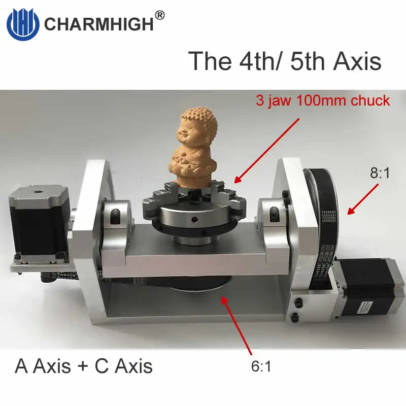 Патрон для фрезерного станка с ЧПУ 4 оси/5 оси (aixs/роторная ось) DIY Бесплатная
