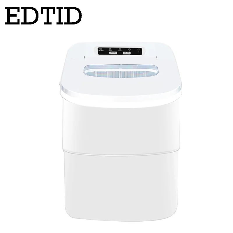 EDTID 15kgs/24H автоматическая электрическая машина для приготовления льда, бытовая цилиндрическая круглая машина для изготовления кубиков льда, семейный маленький бар, мини-кофейня, ЕС