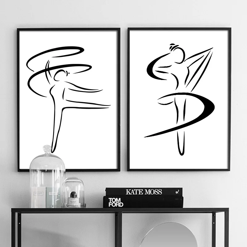 

Line Drawing Wall Art Canvas Poster Simple Print Minimalist Abstract Painting Nordic Decorative Picture Modern Living Room Decor