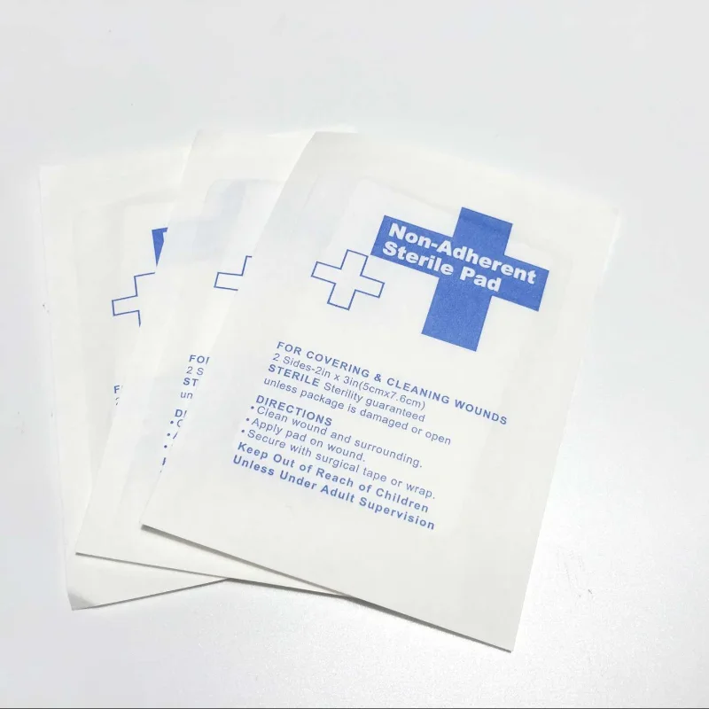 

2pcs/lot Non-adherent Pad First Aid Gauze Pledget Sponge Waterproof Wound Dressing Sterile Medical Gauze Pad Wound Care Supplies