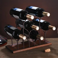 Creative little sapling Wine Rack Metal Freestanding Kitchen Storage Stand Wine Cabinet Grape Wine Shelf Display bar Decorations