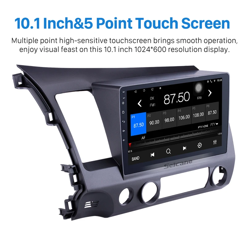 Мультимедийный плеер Seicane на Android 10 1 экран 0 дюйма для Honda Civic 2006 2007 2008 2009 2010