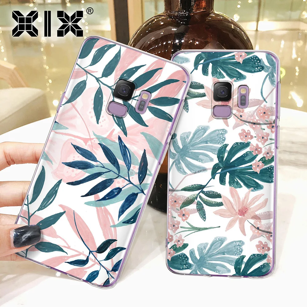 Мягкий чехол из ТПУ для Samsung Galaxy A7 2018 с розовыми цветами A50 S7 S8 S9 S10 Plus A8 Note 8 9 |
