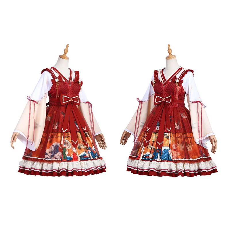 

Colorful World ~ Retro Chinese Style Qi Wa Lolita Dress by YLF