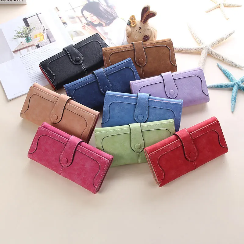 Тестовый женский кошелек из натуральной кожи дизайнерский короткий с защитой от