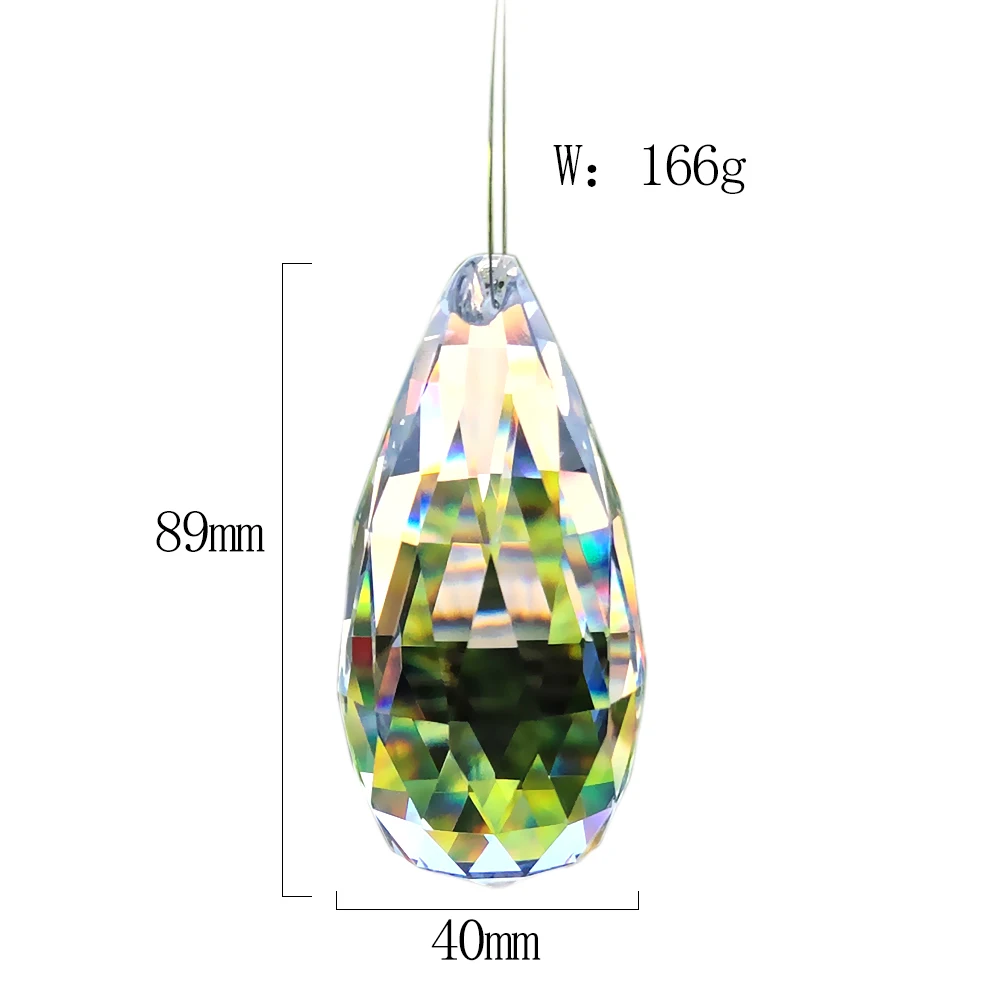 89mm Clear Drops Crystal Prisms Suncatcher Chandelier Crystals Pendant DIY Hanging Ornament Home Decoration Lighting Accessories | Лампы и