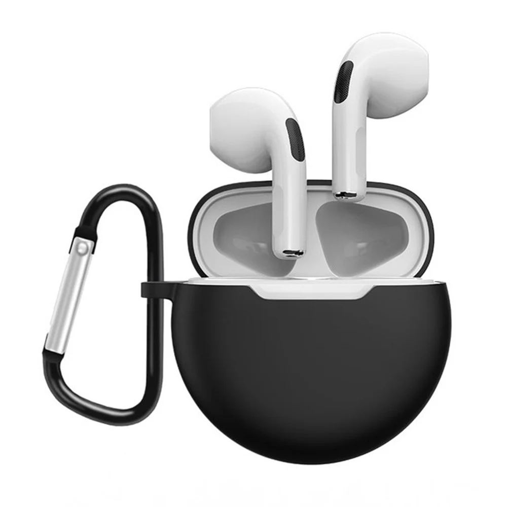 

Wireless Earbud Case Silicon Bluetooth Headphone Protective Cover With Carabinet Headset Carrying Case For Lenovo HT38