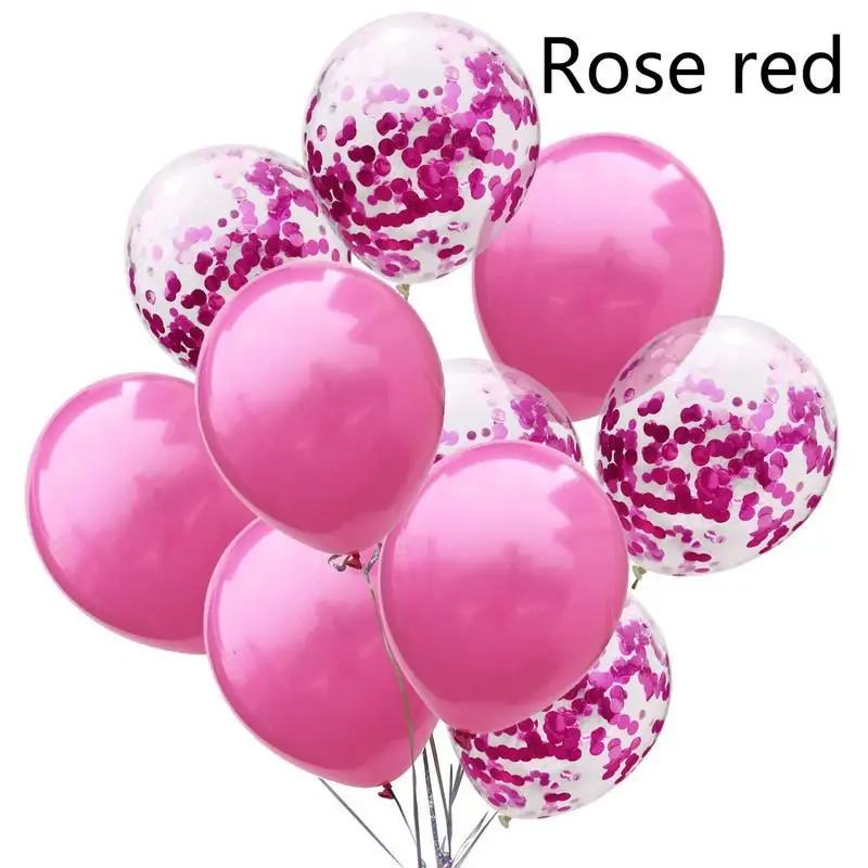 10pcs 12inch Confetti Latex Balloons Set Kids Birthday Decoration Solid Color Balloon Festival Wedding Party Home Decor Supplies | Дом и сад